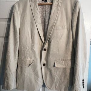 Men's Tan Linen Suit
